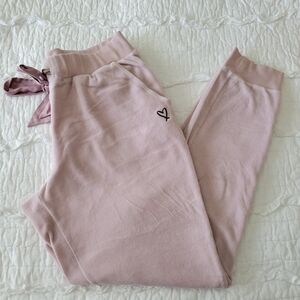 Vintage Victoria's Secret Velour Joggers S Pale Rose Lounge Pants EUC